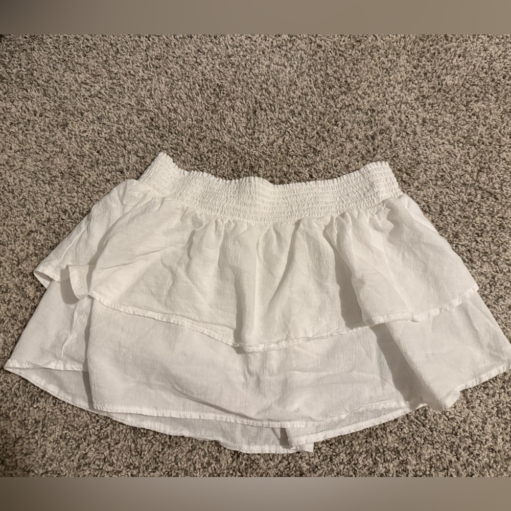 Wild Fable White Layered Mini Skirt